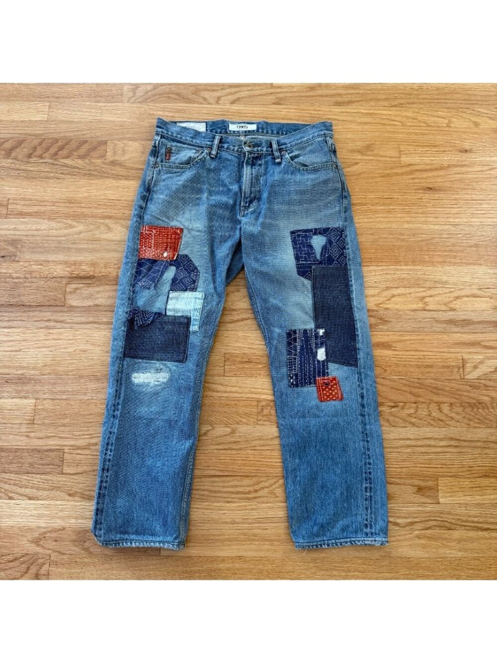 FDML Straight Fit Patchwork Boro Selvedge Denim 32/28